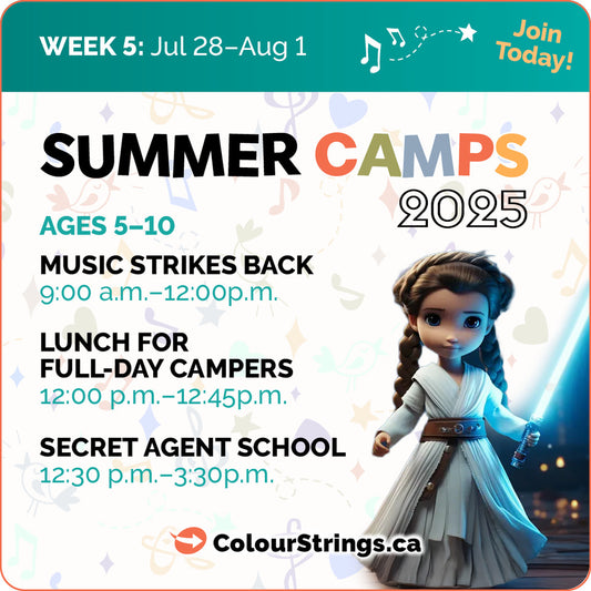 WEEK 5 - Monday 28th July – Friday 1st August – The Music Strikes Back & Secret Agent School - 5 days - ages 5-10
